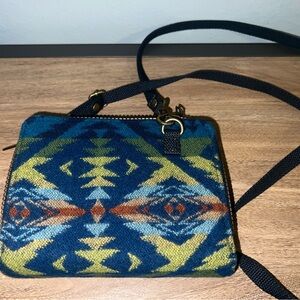 Pendleton Blue and Yellow Patterned Crossbody Bag